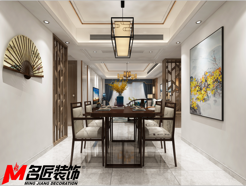 德陽(yáng)市朝陽(yáng)東路146號(hào)院新中式風(fēng)格三居室裝修案例