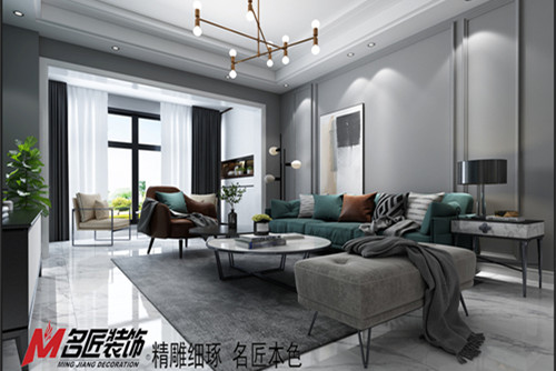 梧州市西環(huán)路中段小區(qū)現(xiàn)代簡約風格三居室裝修案例